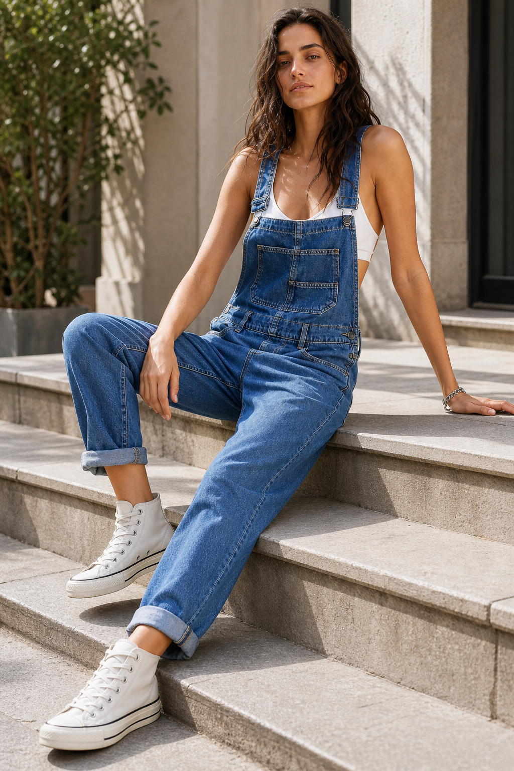 Vintage Denim Overall Jumpsuit