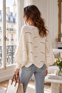 Pull Ajouré Oversize en Coton
