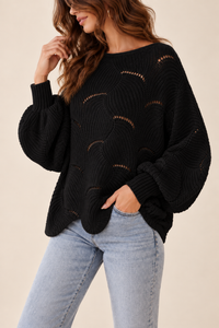 Pull Ajouré Oversize en Coton