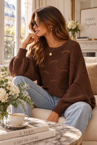 Pull Ajouré Oversize en Coton