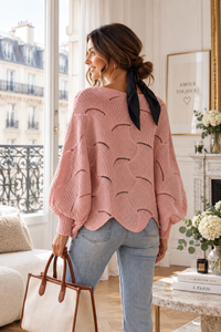 Pull Ajouré Oversize en Coton