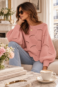 Pull Ajouré Oversize en Coton