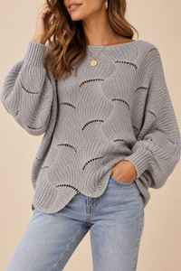 Pull Ajouré Oversize en Coton