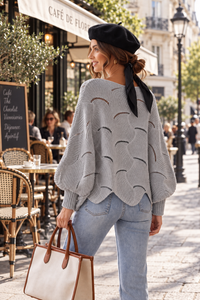 Pull Ajouré Oversize en Coton