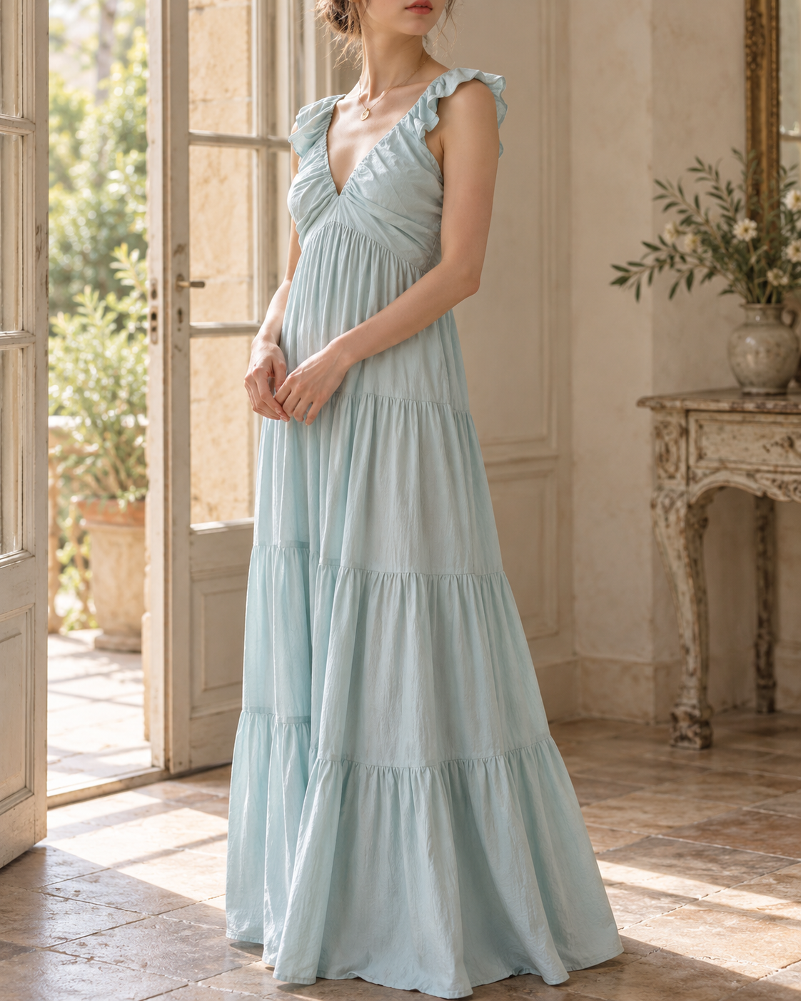 Robe Volantée À Niveaux