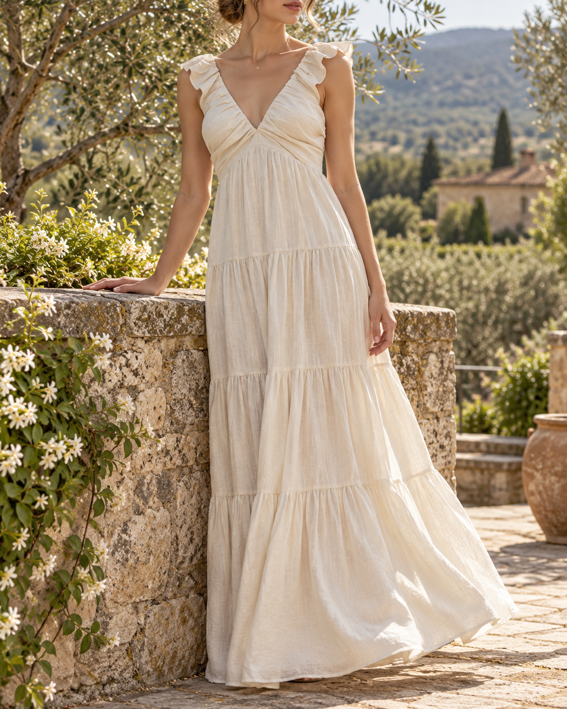 Robe Volantée À Niveaux