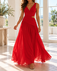Robe À Décolleté V Dos Nu