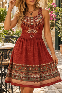 Robe Bohème À Imprimé Floral