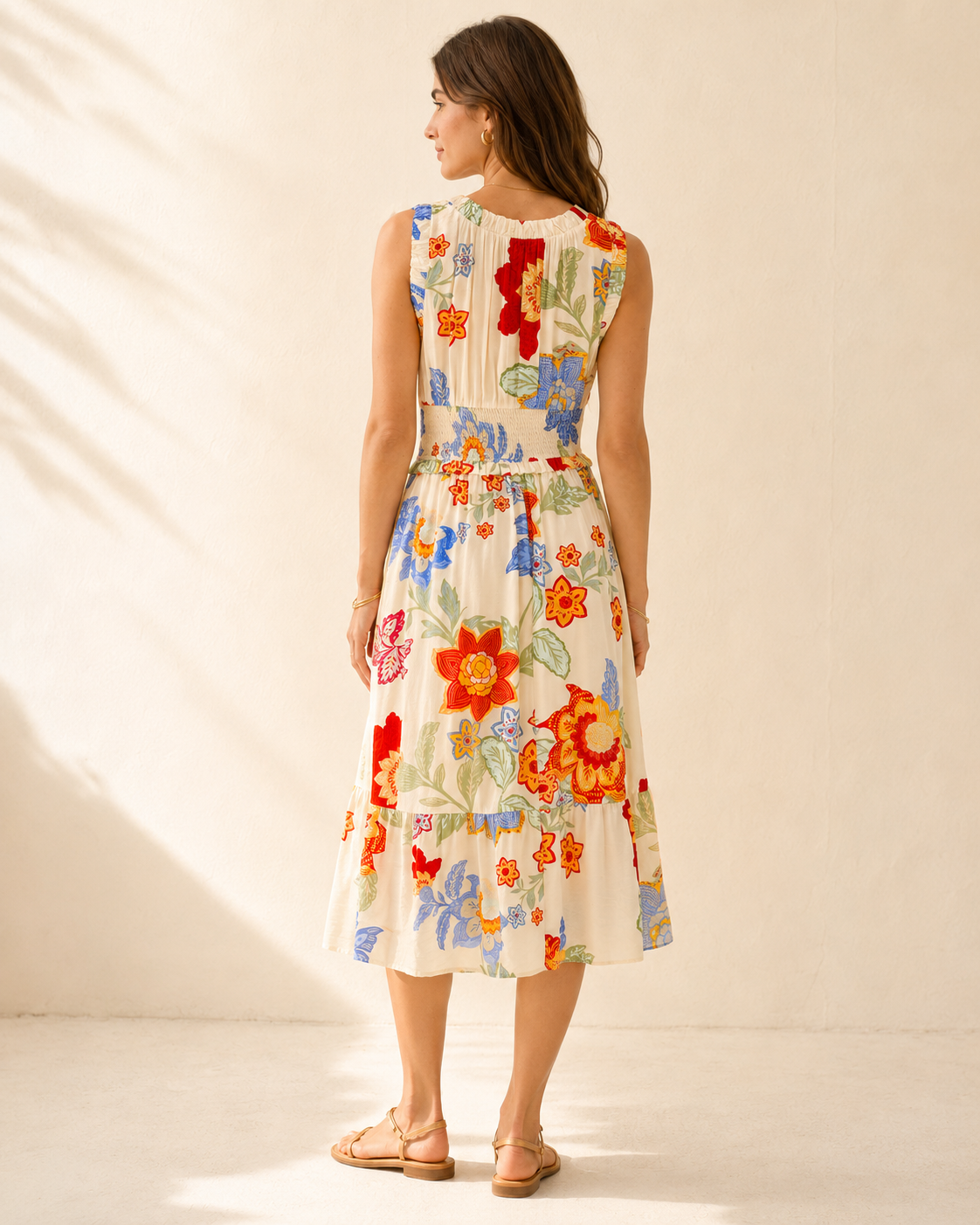 The Bloom Smocked Midi