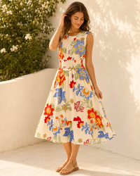 The Bloom Smocked Midi